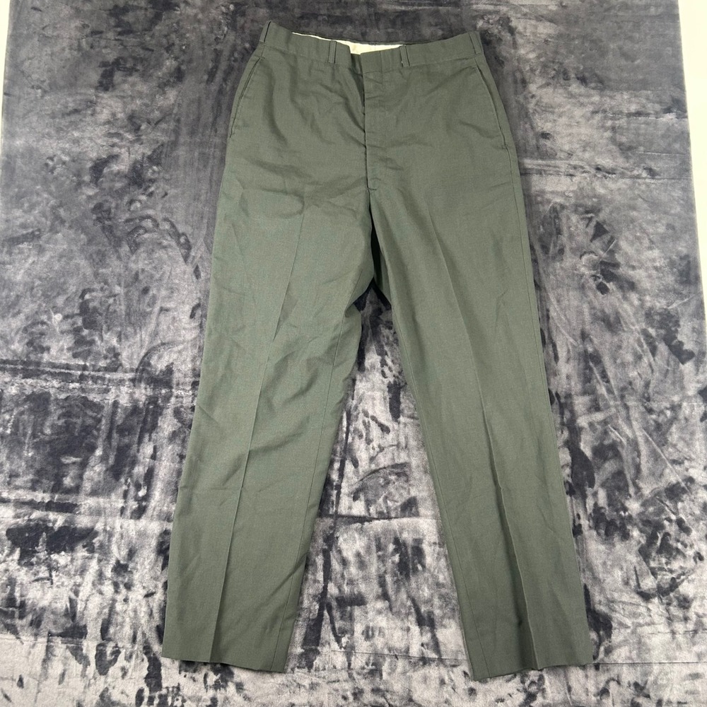 Tennessee Apparel Corp Trousers Mens 33L Green Tropical Wool Blend AG-344 DLA100